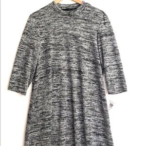 NWT Tiana B. Black 3/4 Sleeve Shift Dress, Sz 16